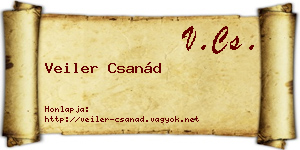 Veiler Csanád névjegykártya